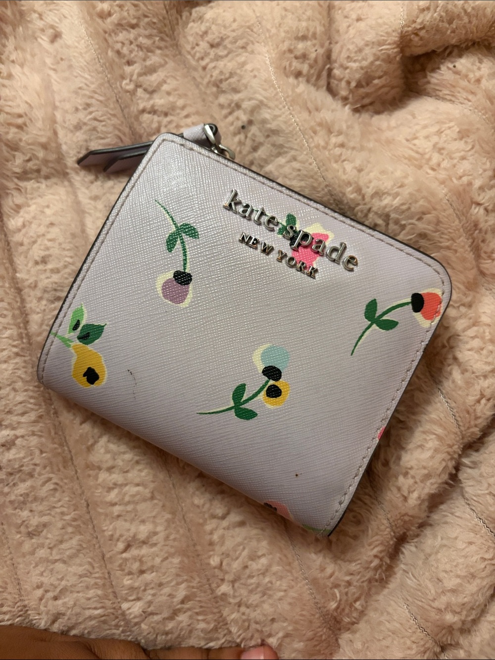 kate spade New York Pastel Floral Zip Card Holder